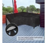 215x215x87cm - Couverture pour meubles de jardin - Housse pour ensemble de salon - Housse résistante aux intempéries pour canapé d'angle - Couverture imperméable pour canapé de jardin - Couverture pou