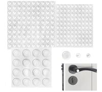 216 Pièces Transparente Pieds Adhésifs, 8/10/20mm Patin Silicone Transparent, Amortisseur Butée Autocollants, Ronds Patin Antiderapant Antibruit, Tampon Amortisseur pour Portes, Armoires, Clavier