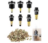 217 Pièces Écrous à tête de Rivet à Main, Convient au Kit de Tête de Rivet à Main M3 M4 M5 M6 M8 M10 M12, Acier Riveteuse Pneumatique Ecrou a Sertir, Riveteuse Manuelle Adaptateur Riveteuse