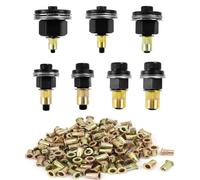 217 Pièces Écrous à Tête de Rivet à Main, Riveteuse Pneumatique Kit de Mandrin, Contient 210 écrous, Pince à Insert Fileté, pour Ensemble de Têtes pour Rivets M3 M4 M5 M6 M8 M10 M12