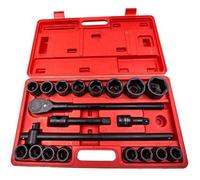 21PCS 3/4"" Deep Air Impact liquet Extension Sliding T Breaker Bar Socket Tools Coffret Outillage