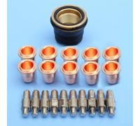 21pcs Embouts pour plasma S45 pour Torche pour trafimet 21pcs | Compatible S45, remplace pour s30 S54, électrode PR0110, buse PD0116-08, découpe précise