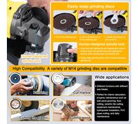 21V 125mm M14 Angle Grinder Brushless Motor Electric Grinding Tool Multifunctional Lithium Cutting Machine Utility Power Tool for Cutting Polishing Ceramic Tile Wood Stone Steel