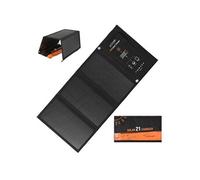 21W Chargeur Solaire Pliable Etanche Sun Power Panel Charge Double Ports USB Source d'alimentation Portable pour Téléphone Po-8