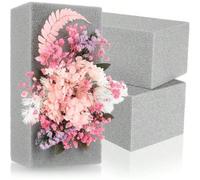 22,5 cm * 10,5 cm * 7 cm, mousse grise pour composition florale, adaptée aux fleurs en plastique, aux fleurs séchées pour les mariages, les expositions et les décorations de jardin. Mousse douce et in