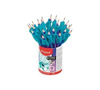 Crayon de papier, avec gomme & guide-doigt, pot de 22