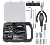 22 Pièces Boîte à Outils Complète, Mallette Outils, Coffret à Outils Complet, Boîte à Outils Portable avec Jeu de Tournevis CUTTER