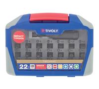 22 pièces de vissage Torsion Impact Tivoly