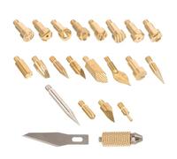 22 Pièces Pointes de Pyrogravure, Kit Portable Professionnel | Remplacements Solide, Différentes Formes pour Tracer des Lignes, Projets Artistiques, Travail sur Gourde