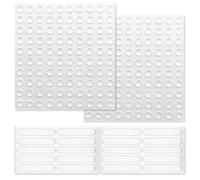 220 Pcs Amortisseur Porte Placard, Patin Silicone Transparent Butee de Porte Tampon Caoutchouc pour Portes, Armoires, Tables en Verre (200 Ronds + 20 Bandes)