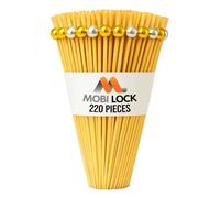 220 Pièces Piques à Cocktail Boule avec Perles Or & Argent - pour Apéritifs | 12cm/4,72in bâtonnets en bois à têtes billes, pour plateaux & buffets