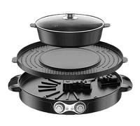 2200 W 2 en 1 Hot Pot multifonction rond BBQ Grill de table électrique 2200 V dans les maisons, les restaurants pour la cuisson de steaks, fruits de mer, viande, légumes, crustacés, pâtes et bien plus
