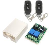 220V AC 2 Canaux Sans fil Commutateur de Télécommande, Récepteur RF Module de Relais 433 mhz avec émetteur Marche/Arrêt