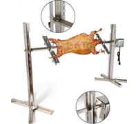 220V Barbecue en acier inoxydable Broche électrique Set moteur de barbecue pour pique-nique familial BBQ 30KG 15W