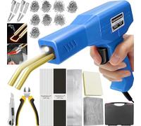 220W Soudure Plastique 2 en1 Soudeuse Plastique Kit Reparation Plastique Soudage Plastique avec 800Pcs Agrafes,40Pcs Bâtons Soudage & 2Pcs Outil de Truelle pour Réparer un Auto/Moto Pare-chocs(bleu)