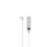 Hama Multiprise 3 prises – Interrupteur, 16A/3680W, Rallonge 1,4 m, Sécurité enfant, Blanc