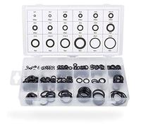225Pcs Caoutchouc O-Ring Assortiment Joint Torique, Kit 18 tailles Noir O Ring Joints D'étanchéité, Hydraulique Plomberie Joints Laveuse Automobile Climatiseur Joint avec Cas d’Organisateur