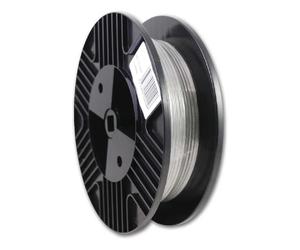 227906 Câble acier galvanisé 3,5 mm Ø gaine PVC transparent bobine 50 m