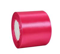 22m ruban de Satin Fuchsia Gros 75mm, Nœuds pour Couture, Emballage, Mariage, Voitures, Gâteau, Artisanat et Décoration de la Maison