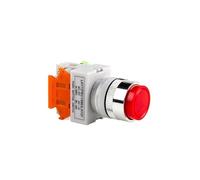 22mm LAY37 autobloquant/verrouillage auto-réinitialisation/momentané tête haute bouton-poussoir commutateurs rouge vert noir 1NO 1NC 10A250VAC(R,Self-reset)