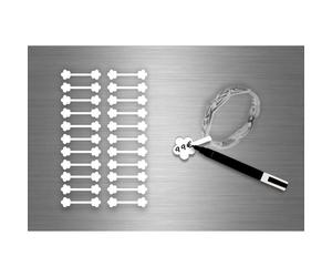 22x Autocollants sticker bijoux etiquette blanc A2