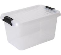 22x Boîte à charnières 5,5L Transparent Couvercle Rangement Caisses à jouets Ordre