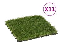 Vidaxl Carreaux De Gazon Artificiel 11 Pcs Vert 30x30 Cm