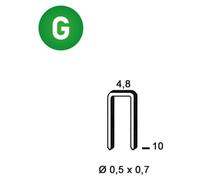 23 000 Agrafes Galvanisées U-10 - 4.8x10x0.5x0.7 mm - D-Work
