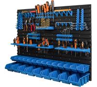 23 bacs gerbables Etagère murale plastique 115 x 78 cm Porte-outils atelier garage Système de stockage Bacs à bec Schütte