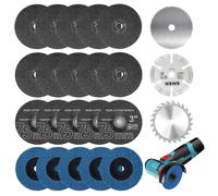 23 disques de coupe et disques lamellés de 75 mm, diamètre de perçage : 10 mm