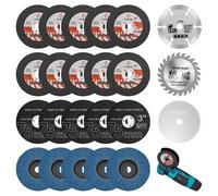 23 disques de tronçonnage, ensemble de 75 mm, pour découper et polir
