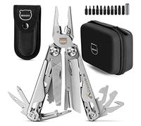 23 en 1 Outil Multifonction Portable avec Coffret Cadeau Premium,Argent | Couteau de Camping Cool Gadgets pour Homme, Tournevis Scie Tournevis Décapsuleur Pince pour Petit Ami, Fils, Papa, Mari