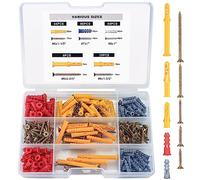 230 Pièces Vis et Chevilles Set, Chevilles Universelles avec Vis à Autoperceuses, Chevilles Expansion en Plastique avec Vis à Bois pour Creuses Cloison Sèche, Béton (115 Vis Beton, 115 Chevilles)