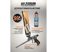 232005 Pistolet mousse PU + Mousse Ultima 750 ml + Nettoyant 500 ml