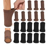 24/16/4 pièces Protège-pieds de chaise - Tricot haute élasticité, résistant aux rayures, protecteurs de sol de meubles durables, convient pour les sols en bois dur, installation facile, s'adapte à tou