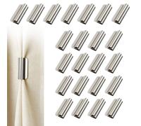 24 Aimant Rideau Double Face pour Rideaux Attache Rideau Aimantée Amovible | Embrasse pour Rideaux Aimanté Inox, Sans Perçage, forte Aimantation Anti-Fuite Lumière, Idéal pour chambre, Sdb, Bureau