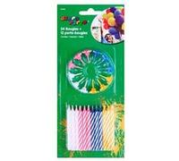 24 bougies+12 porte bougies - dart 190300 Multicolore G