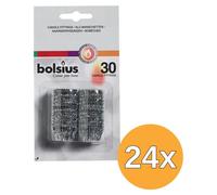 24 bougies Bolsius, adaptées aux chandeliers, en blister (30 pièces)