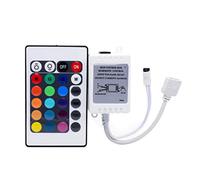 24 clés à télécommande de lumière LED IR sans fil, RGB 16 couleurs Boîte télécommandée DC 12V pour la bande de sécurité LED Sécurité de sécurité Rectifier sans fil Rectifier