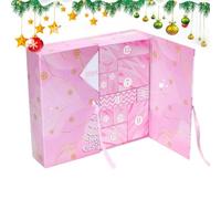 24-Day Advent Countdown Box - Reusable Empty Folding Gift Organizer, | Empty Refillable Boxes, Lipstick Holder | DIY Holiday Surprise Organizer, Family Celebration Craft, Party Favor Display for K