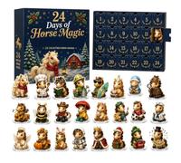 24 Day Horse Advent Caleńdar 2D Acrylic Figure Ornaments Horse Lovers Decor