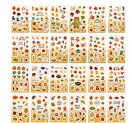 24 Feuilles Gommettes Automne Autocollants Animaux Citrouille | 24 feuilles (13x18cm) en papier adhésif. De jolis stickers automne pour décorer vos carnets et vos créations saisonnières.