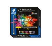 24 Feutres - Pointe Pinceau - Staedtler - Pigment Arts Pen - Couleurs Basiques