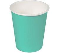 24 GOBELETS CARTON BIODÉGRADABLE 20 QUAMARINE Bleu, Turquoise, Ciel, Marine