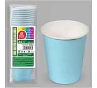 24 gobelets carton biodégradable 20 leu clair - bestgreen 10626 Bleu G