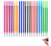 24 Mines de Rechange Effaçables Compatibles Legami, Pointe Fine 0,7 mm, 3 Exemplaires de Chacune des 8 Couleurs, Encre Gel Thermosensible Haute Autonomie d'Écriture, 13cm pour École et Bureau