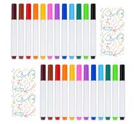 24 Pack Markers for LED Light Board, LED Glow Board Markers pour Tableau LED, Acrylique, Verre, Couleurs Vives sur Fond Lumineux, Surligneur Effaçable, Fluorescent Cadeau Créatif - 12 Couleurs