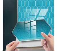24 PCS Autocollant pour carrelage mural, Imperméable Stickers Carreaux , Convient pour la Cuisine, Salle de Bain（10x20cm）