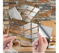 24 PCS Autocollant pour carrelage mural, Stickers Carreaux Muraux, Convient pour la Cuisine, Salle de Bain（10x20cm）