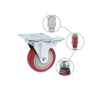24 pcs Roulettes pivotantes 100 mm